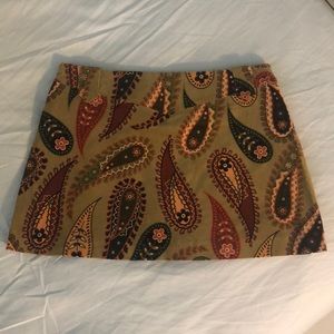 Corduroy mini skirt